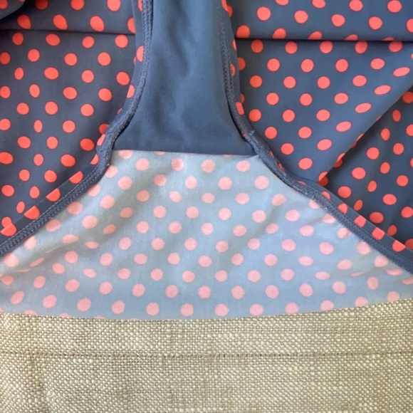 Beach Bump Maternity Grey/Coral Polka Dot Padded Bra High Rise Beach Swimsuit-Lg - Picture 11 of 15